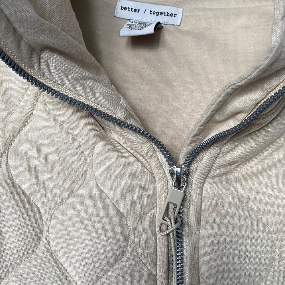 Softest Quilted Crop Half Zip Sweatshirt Jacket Sweater Yoga Zara Athleta - Picture 2 of 14